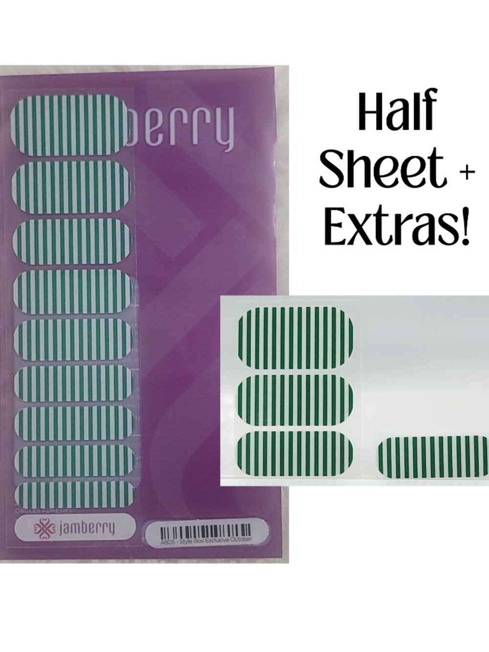 Jamberry Nail Wraps, StyleBox Exclusive, Half Sheet+Extras